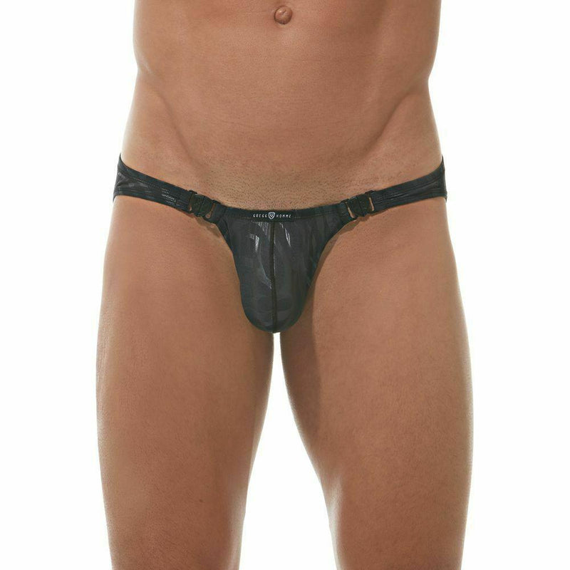 Gregg Homme Brief Hookt Mens Briefs Detachable Slip Black 162203 121 - SexyMenUnderwear.com