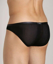 Gregg Homme Brief Mesh Faux-Leather lace-up Pouch 110603 163 - SexyMenUnderwear.com
