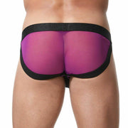 GREGG HOMME Brief Temptation Slip Briefs Mesh Pouch Unsnaps Magenta 152103 107 - SexyMenUnderwear.com