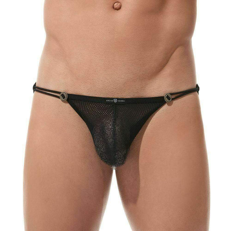 Gregg Homme Briefs Conquistador Fishnet Sexy Slips Black 160003 113 - SexyMenUnderwear.com