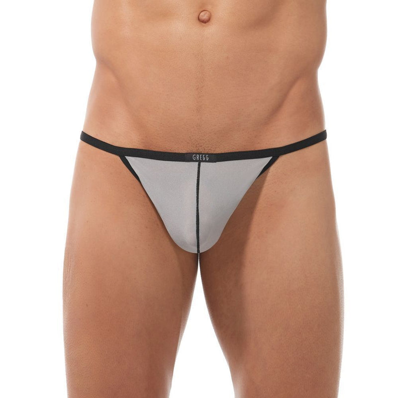 Gregg Homme C-Ring Pouch Torridz Ultra-Stretch BackLess String Silver 87416 - SexyMenUnderwear.com