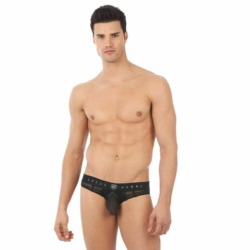 Gregg Homme Erupt Jockstrap 8 Ways Stretch Sheer Mesh Jock Black 140034 128 - SexyMenUnderwear.com