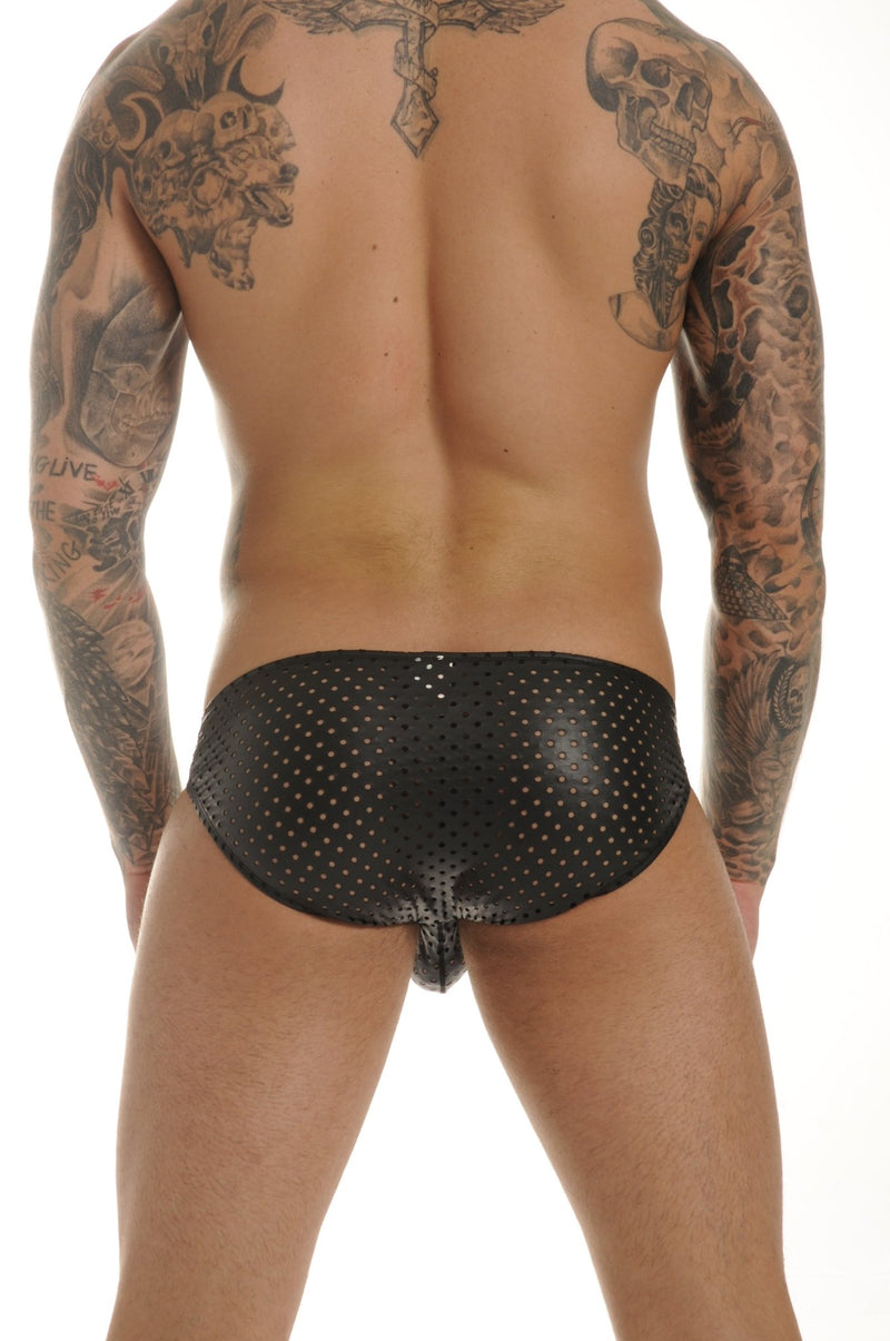 GREGG HOMME Impulse Low Cut Brief Leather Look NR142003 8A - SexyMenUnderwear.com