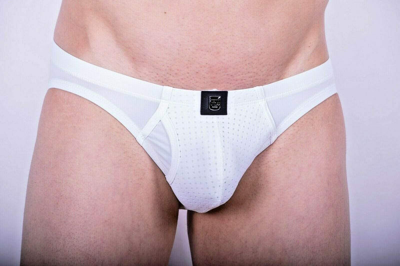 Gregg Homme Jock Drive Italian Mesh Jockstrap White 142634 101 - SexyMenUnderwear.com