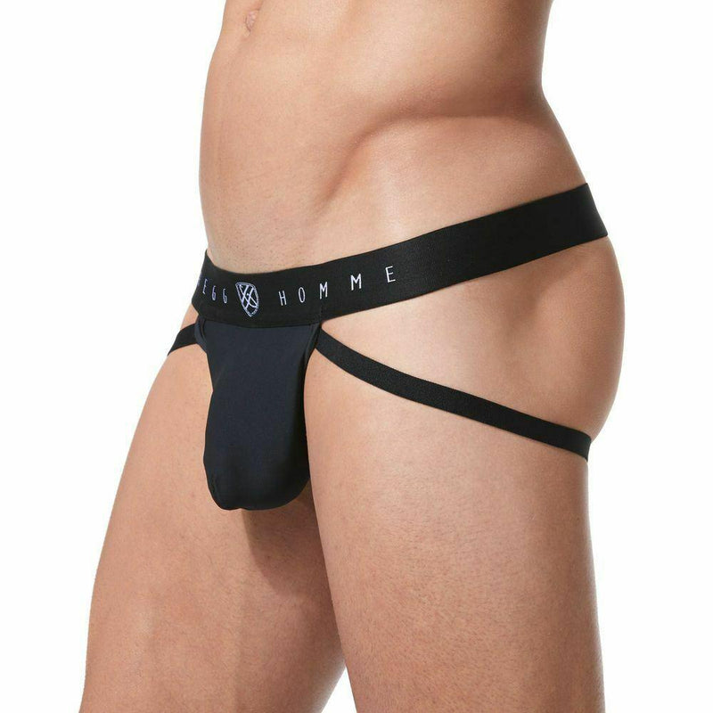 Gregg Homme Jockstrap Room-Max Hyper Stretch Spacious Pouch Jock Black 152734 43 - SexyMenUnderwear.com