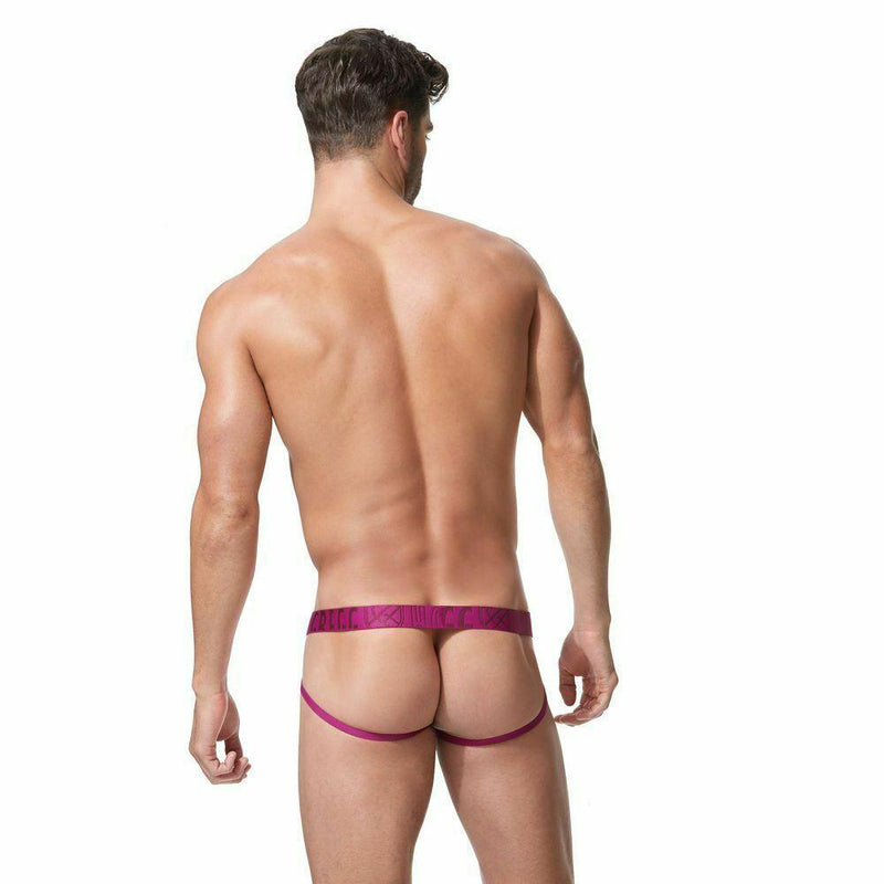 Gregg Homme Jockstrap Xcite MicroModal Jacquard Jock Magenta 152434 122 - SexyMenUnderwear.com
