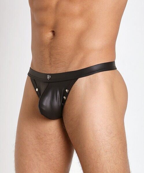 GREGG HOMME Leather-Look Thong LURE Y Strap Kinky Thongs 130504 75 - SexyMenUnderwear.com