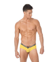 Gregg Homme Mini Boxer Brief Lover-Boy C-Ring Yellow 122105 168 - SexyMenUnderwear.com