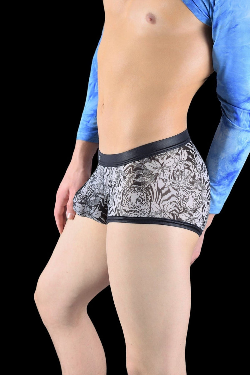 GREGG HOMME Sheer Boxer Shorty WILDLIFE Print 80100 3 - SexyMenUnderwear.com