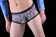 GREGG HOMME Sheer Boxer Shorty WILDLIFE Print 80100 3 - SexyMenUnderwear.com