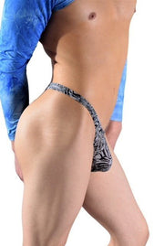 GREGG HOMME Sheer Thong Wild Life Print R1025 1 - SexyMenUnderwear.com