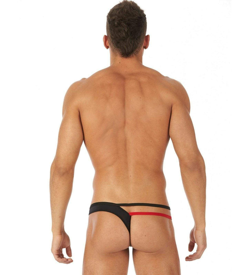 Gregg Homme Thong Cocky Asymmetric Tanga Metal Chains Black 120504 134 - SexyMenUnderwear.com