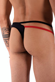 Gregg Homme Thong Cocky Asymmetric Tanga Metal Chains Black 120504 134 - SexyMenUnderwear.com