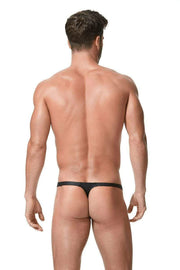 Gregg Homme Thong Crave Faux-Leather Black 152604 53 - SexyMenUnderwear.com