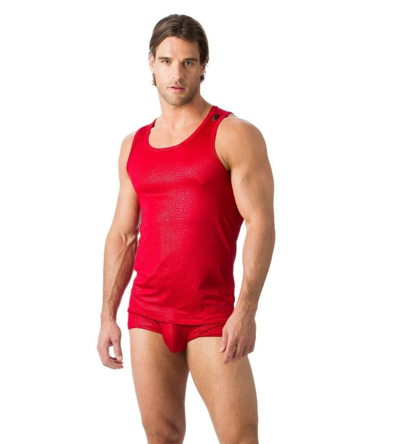 GREGG HOMME VENOM Tank Top Muscle Tank Snake-Skin Print Red 102502 4 - SexyMenUnderwear.com