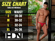 HIDDEN Bikini open bum shorty two piece combination Pouch White red 968 8 - SexyMenUnderwear.com