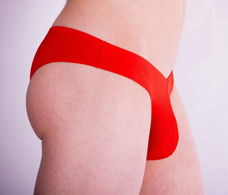 HIDDEN Bikini open bum shorty two piece combination Pouch White red 968 8 - SexyMenUnderwear.com