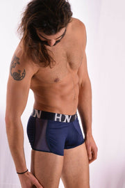 HIDDEN Boxer Trunk Mesh Boxer Stretchy Navy 964 1 - SexyMenUnderwear.com