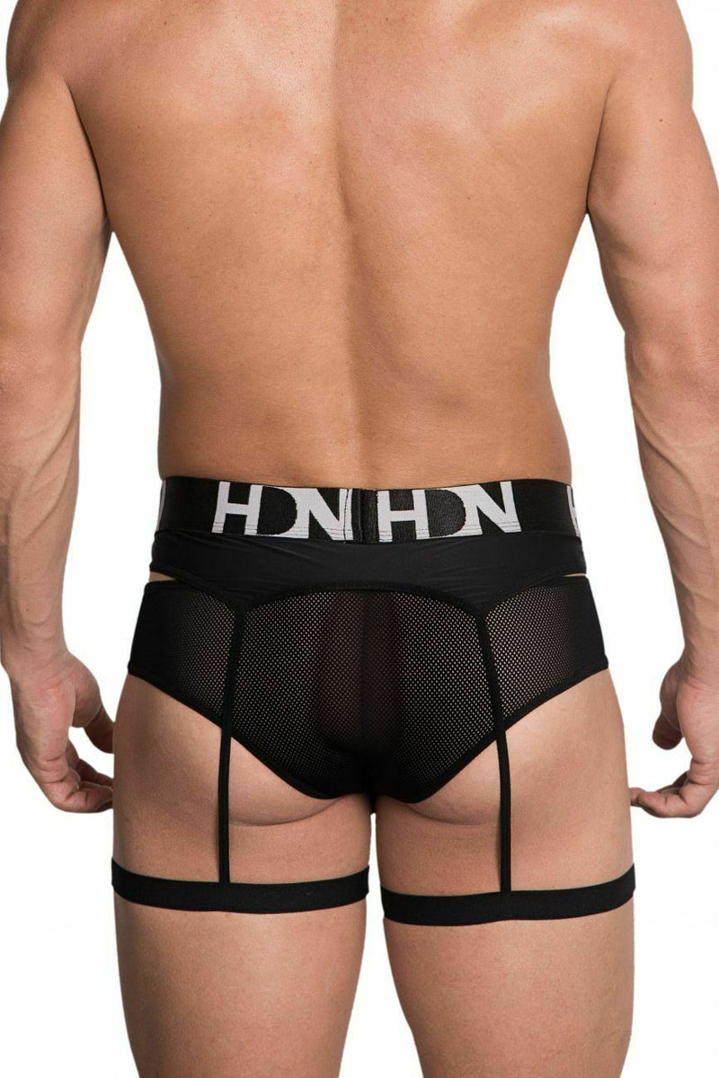 HIDDEN Garterbelt Mesh Briefs Sexy lingerie For Men Black 953 5 - SexyMenUnderwear.com