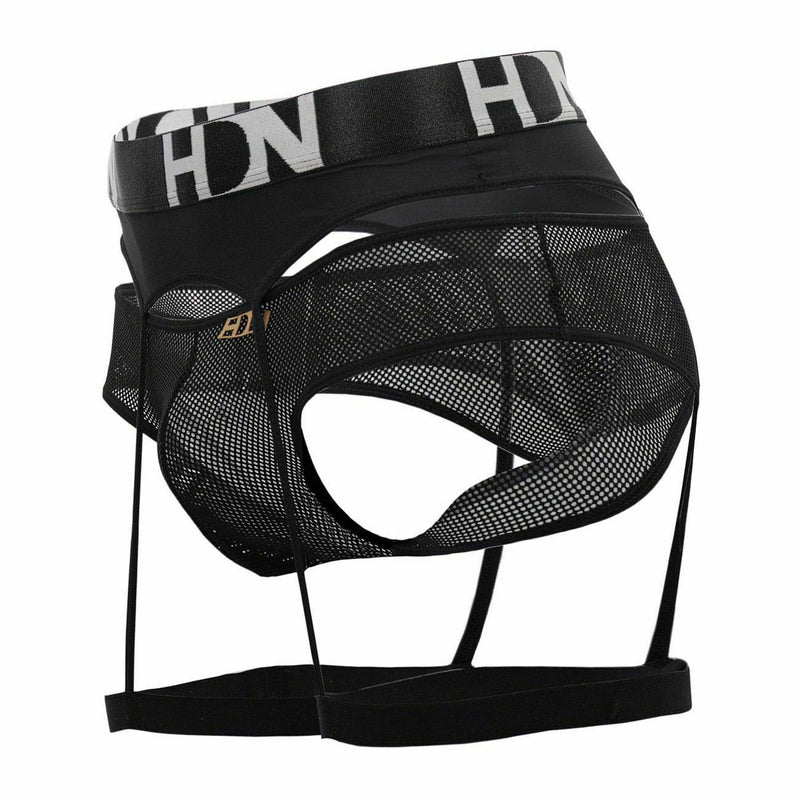 HIDDEN Garterbelt Mesh Briefs Sexy lingerie For Men Black 953 5 - SexyMenUnderwear.com