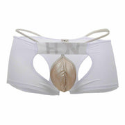 Hidden Sexy Boxer Lingerie For Men Open Butt Boxers Trunk WHITE 957 4 - SexyMenUnderwear.com