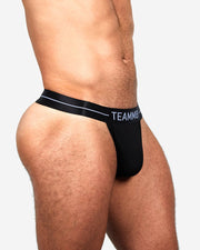 ICON Thong TEAMM8 Underwear With Triangle Top Part Low-Rise Thongs Black 3 - SexyMenUnderwear.com