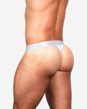 Icon Thong TEAMM8 Underwear with Triangle Top Part Low-Rise White 3 - SexyMenUnderwear.com