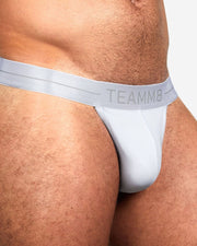 Icon Thong TEAMM8 Underwear with Triangle Top Part Low-Rise White 3 - SexyMenUnderwear.com