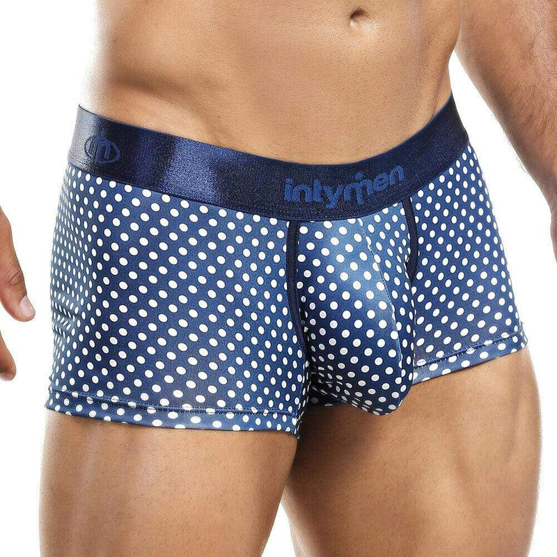INTYMEN Boxer Mens Underwear Trunk Navy Ing053 MX2 - SexyMenUnderwear.com