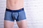 INTYMEN Boxer Mens Underwear Trunk Navy Ing053 MX2 - SexyMenUnderwear.com
