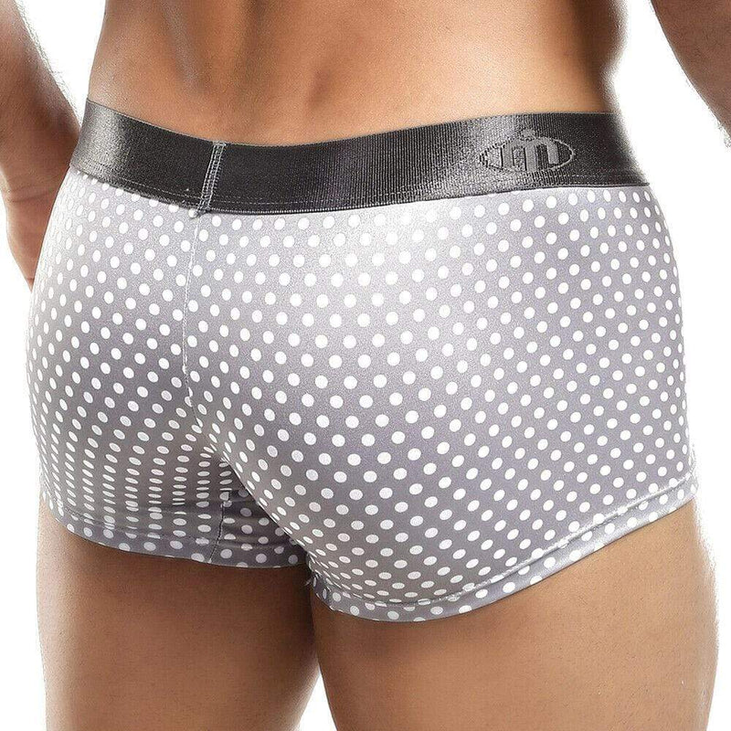 INTYMEN Boxer Mens Underwear Trunk PDots Grey Ing053 MX2 - SexyMenUnderwear.com
