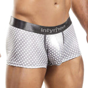 INTYMEN Boxer Mens Underwear Trunk PDots Grey Ing053 MX2 - SexyMenUnderwear.com