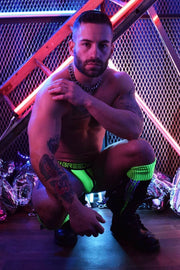 JOCK BREEDWELL ''NIGHTCRAWLER'' Breathable Jockstrap Mesh Pouch Neon Green 18 - SexyMenUnderwear.com