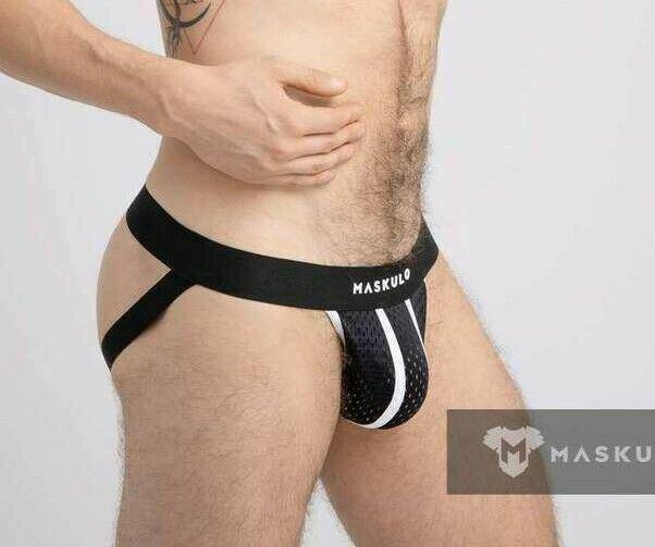 Jock MASKULO Elastic Mesh Jockstrap Breathable Sports Classy White JS076-80 16 - SexyMenUnderwear.com