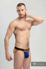 Jock MASKULO Microfiber Jockstraps with Silky Band Royal Blue JS162-62 26 - SexyMenUnderwear.com