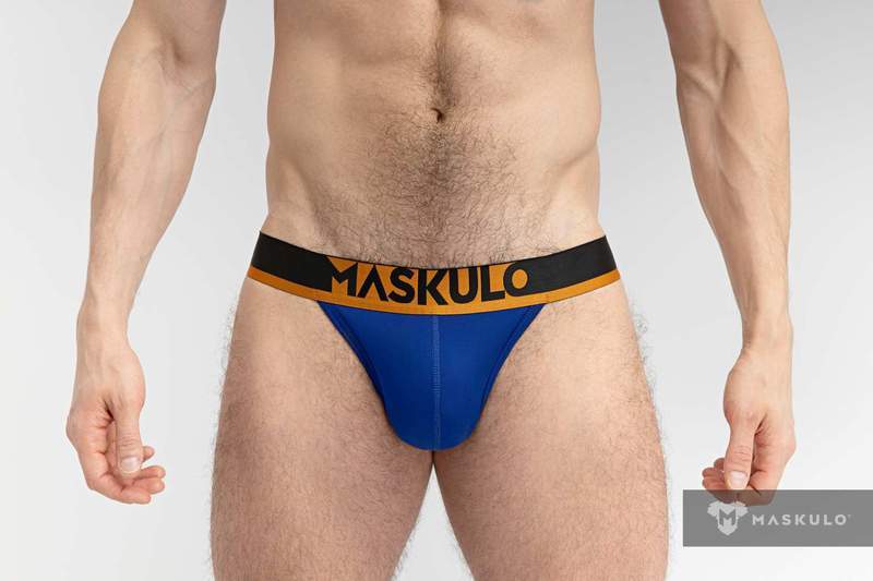 Jock MASKULO Microfiber Jockstraps with Silky Band Royal Blue JS162-62 26 - SexyMenUnderwear.com
