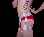 JOCK PPU Multi-Strap Jockstrap Sexy Lingerie Red 1812 MX1 - SexyMenUnderwear.com