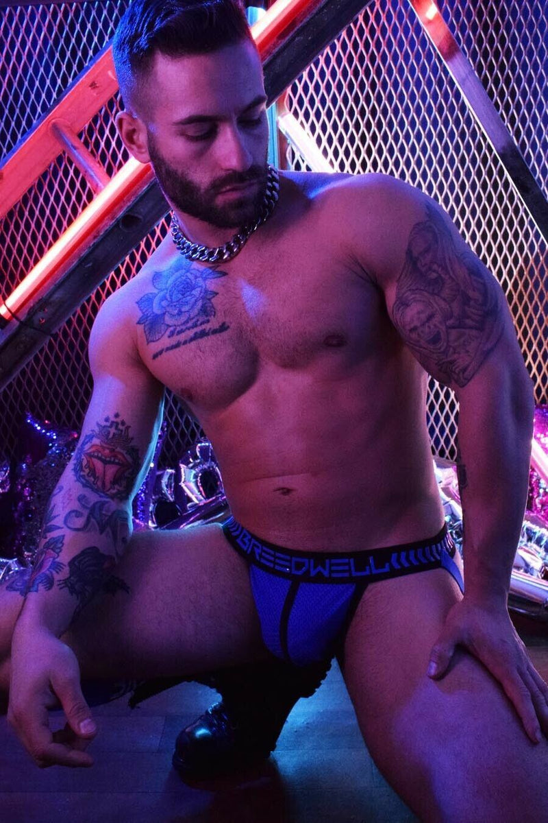 Jockstrap BreedWell NightCrawler Edition Breathable Strong Mesh Pouch Blue 18 - SexyMenUnderwear.com
