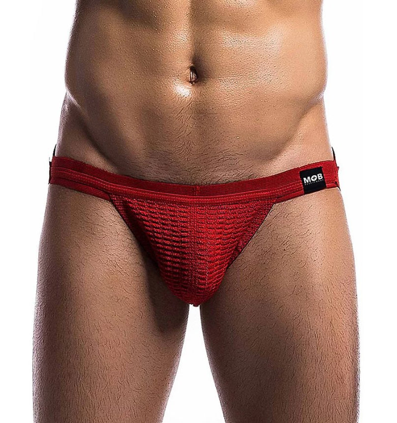Jockstrap Malebasics MOB Jock Fetish Swim-Jock Lycra Red MBL101 1 - SexyMenUnderwear.com
