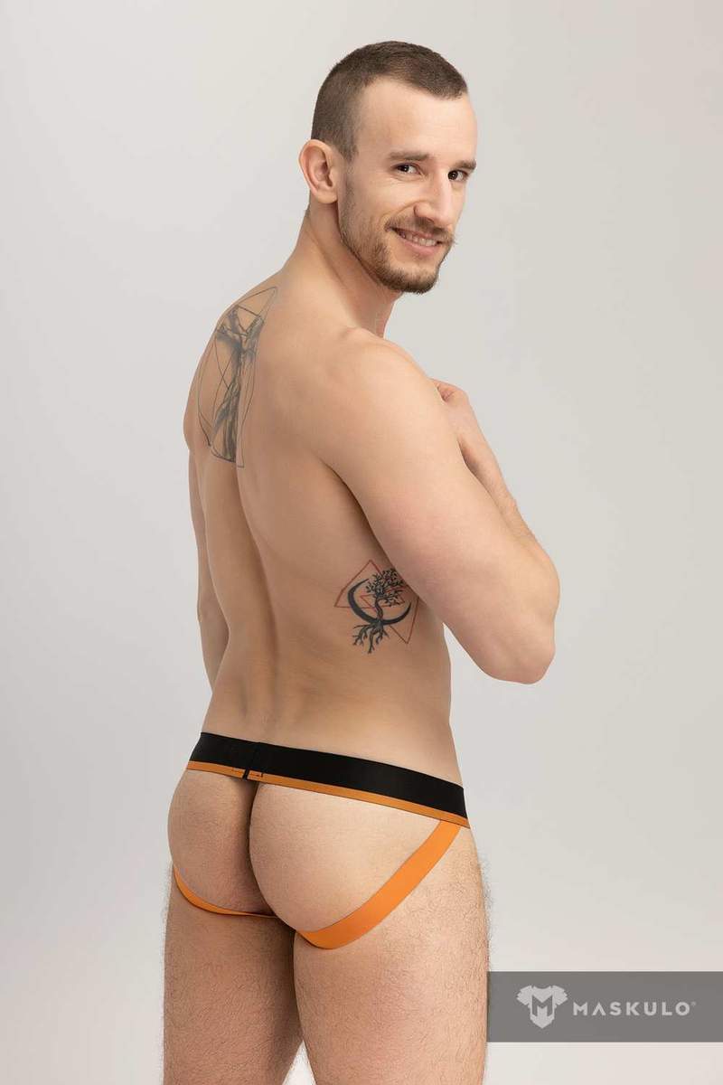 Jockstrap MASKULO Microfiber Jock Silky Band Black JS162-90 26 - SexyMenUnderwear.com