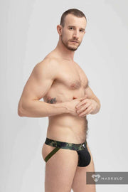 Jockstrap MASKULO Military Cotton Jock Black JS160-90 16 - SexyMenUnderwear.com