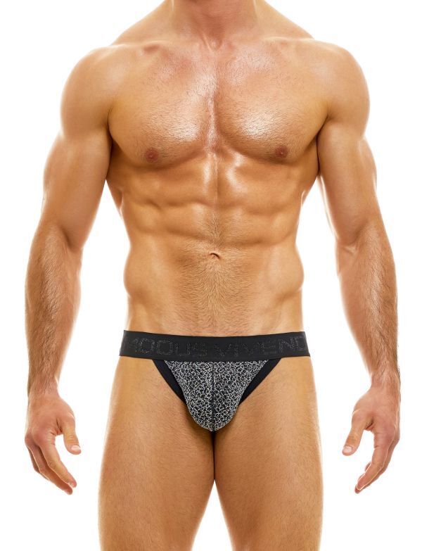 Jockstrap Modus Vivendi King Cheetah Jock Jaquard Metalic Silver Yarns 13113 26 - SexyMenUnderwear.com
