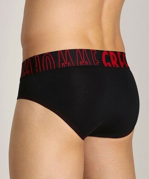 Large Briefs Gregg Homme Seducer Double Ply Brief Black & Red 110703 163 - SexyMenUnderwear.com