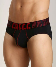 Large Briefs Gregg Homme Seducer Double Ply Brief Black & Red 110703 163 - SexyMenUnderwear.com