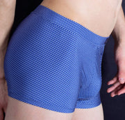 Large HOM H01 Boxer Polyamide Elastane Triangle Blue 1 - SexyMenUnderwear.com