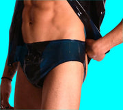 Large Jock POLYMORHE Latex Jockstrap Peacock Black UN-82M 8 - SexyMenUnderwear.com