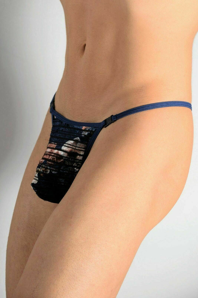 L'Homme Invisible G-String Striptease Detachable Clip Thong Ewan Marine MY83 1 - SexyMenUnderwear.com