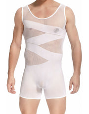 L'Homme Invisible Singlet CURIO Seamless Bodysuit Transparent White FW01 4 - SexyMenUnderwear.com
