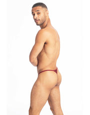 L'Homme Invisible String Striptease Thong See-Through Tulle Vinho Rosso UW21-6 - SexyMenUnderwear.com