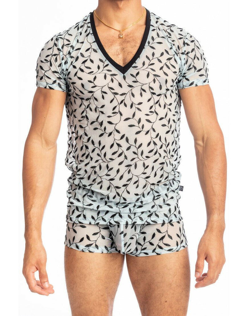 L'Homme Invisible T-Shirt Olivier V-Neck Fine Transparent Light Tulle MY73-IVY 8 - SexyMenUnderwear.com